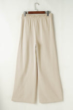 Load image into Gallery viewer, Apricot Loop Drawstring Casual Wide Leg Pants - Fashion Queen - 5