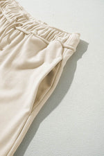 Load image into Gallery viewer, Apricot Loop Drawstring Casual Wide Leg Pants - Fashion Queen - 9