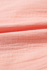 Load image into Gallery viewer, Apricot Pink Plus Size Textured Wide Short Sleeve Babydoll Blouse - Fashion Queen - 8