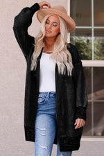 Load image into Gallery viewer, Apricot Plaid Knitted Long Open Front Cardigan - Fashion Queen - 28