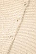 Load image into Gallery viewer, Apricot Solid Color Corduroy Buttoned Long Sleeve Shacket - Fashion Queen - 10