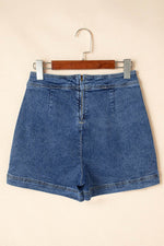 Load image into Gallery viewer, Ashleigh Blue Faux Wrapped Mini Denim Skort - Fashion Queen - 5