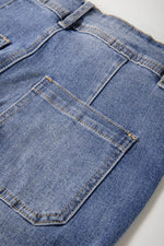 Load image into Gallery viewer, Ashleigh Blue Mineral Wash High Waist Bell Bottom Crop Jeans - Fashion Queen - 5