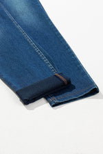 Load image into Gallery viewer, Ashleigh Blue Multiple Pockets Straight Leg Washed Stretchy Knit Casual Jeans - Fashion Queen -  11