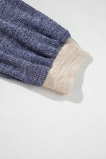 Load image into Gallery viewer, Ashleigh Blue Plus Size Textured Colorblock Patchwork V Neck Top - Fashion Queen - 18