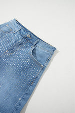 Load image into Gallery viewer, Ashleigh Blue Rhinestone Embellished Denim Shorts - Fashion Queen - 10