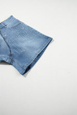 Load image into Gallery viewer, Ashleigh Blue Rhinestone Embellished Denim Shorts - Fashion Queen - 11