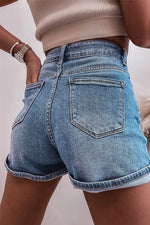 Load image into Gallery viewer, Ashleigh Blue Rhinestone Embellished Denim Shorts - Fashion Queen - 2