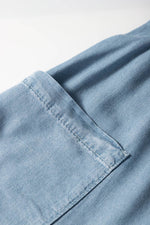 Load image into Gallery viewer, Beau Blue Buttoned Front High Waist Side Pockets Denim Maxi Skirt - Fashion Queen - 11