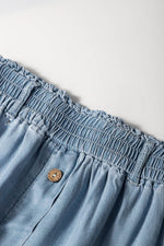 Load image into Gallery viewer, Beau Blue Buttoned Front High Waist Side Pockets Denim Maxi Skirt - Fashion Queen - 9