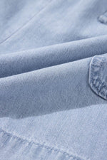 Load image into Gallery viewer, Beau Blue Pocketed Drawstring High Waist Plus Size Denim Shorts - Fashion Queen - 14