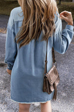 Load image into Gallery viewer, Beau Blue Risen Medium Washed Denim Shirt Dress - Fashion Queen - 2