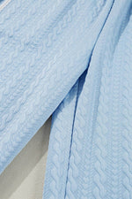 Load image into Gallery viewer, Beau Blue Textured Colorblock Edge Tank Top High Waist Pants Set - Fashion Queen - 16