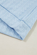 Load image into Gallery viewer, Beau Blue Textured Colorblock Edge Tank Top High Waist Pants Set - Fashion Queen - 18