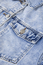 Load image into Gallery viewer, Beau Blue Vintage Washed Flap Pockets Denim Jacket - Fashion Queen -  10