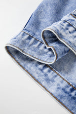 Load image into Gallery viewer, Beau Blue Vintage Washed Flap Pockets Denim Jacket - Fashion Queen -  13