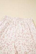 Load image into Gallery viewer, Beige Cheetah V Neck Tee and Pants Lounge Set - Fashion Queen - 10