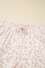 Load image into Gallery viewer, Beige Cheetah V Neck Tee and Pants Lounge Set - Fashion Queen - 9