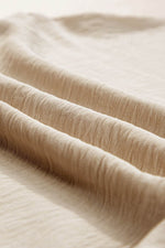 Load image into Gallery viewer, Beige Crinkled Elastic Hem Crop Tee and Wide Leg Pants Set - Fashion Queen - 10