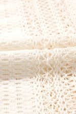 Load image into Gallery viewer, Beige Lace Crochet Collared Tunic Oversized Shirt - Fashion Queen - 10