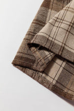 Load image into Gallery viewer, Beige Plaid Patchwork High Waist Sweatshirt Mini Dress - Fashion Queen - 12