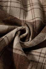 Load image into Gallery viewer, Beige Plaid Patchwork High Waist Sweatshirt Mini Dress - Fashion Queen - 16