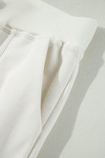 Load image into Gallery viewer, Beige Plain Cargo Pockets High Waist Casual Sweatpants - Fashion Queen - 9