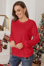 Load image into Gallery viewer, Beige Plain Crew Neck Pullover Sweatshirt - Fashion Queen - 27