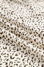 Load image into Gallery viewer, Beige Plus Size Leopard Print Frill Trim Short Sleeve Flared Dress - Fashion Queen - 7