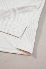 Load image into Gallery viewer, Beige Plus Size Textured Collared Top and Pants Set - Fashion Queen - 17