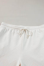 Load image into Gallery viewer, Beige Plus Size Textured Collared Top and Pants Set - Fashion Queen - 18