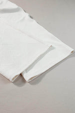 Load image into Gallery viewer, Beige Plus Size Textured Collared Top and Pants Set - Fashion Queen - 21