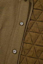 Load image into Gallery viewer, Beige Quilted Textured Patchwork Loose Fit Hooded Jacket - Fashion Queen - 24