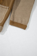 Load image into Gallery viewer, Beige Quilted Textured Patchwork Loose Fit Hooded Jacket - Fashion Queen - 28