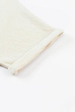 Load image into Gallery viewer, Beige Ribbed Elastic Waist Romper - Fashion Queen - 8