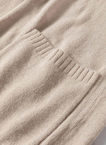 Load image into Gallery viewer, Beige Side Pockets Open Front Long Knitted Cardigan - Fashion Queen - 9