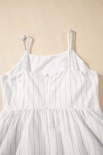 Load image into Gallery viewer, Beige Stripe Spaghetti Strap Pocketed High Waist Maxi Dress - Fashion Queen - 19