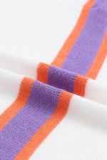 Load image into Gallery viewer, Beige Striped Long Sleeve Ribbed Trim Button Cardigan - Fashion Queen - 17