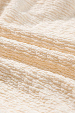 Load image into Gallery viewer, Beige Textured Deep V Neck Cutout Back Mini Dress - Fashion Queen - 8