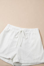 Load image into Gallery viewer, Beige Textured Knit Tank Top and Drawstring Shorts Set - Fashion Queen - 13