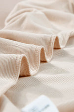 Load image into Gallery viewer, Beige V Neck Ruched Button Front French T-shirt Dress - Fashion Queen - 12