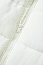 Load image into Gallery viewer, Beige Zipper Stand Neck Oversized Puffer Vest - Fashion Queen - 20