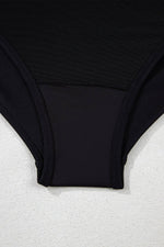 Load image into Gallery viewer, Black 2pcs Leopard Patchwork Plus Size High Waisted Swimsuit - Fashion Queen - 14