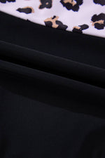 Load image into Gallery viewer, Black 2pcs Leopard Patchwork Plus Size High Waisted Swimsuit - Fashion Queen - 17