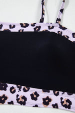 Load image into Gallery viewer, Black 2pcs Leopard Patchwork Plus Size High Waisted Swimsuit - Fashion Queen - 25