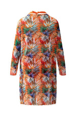 Load image into Gallery viewer, Black 3pcs Tropical Contrast Trim Halter Bikini Set with Cover up - Fashion Queen - 11