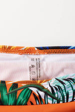 Load image into Gallery viewer, Black 3pcs Tropical Contrast Trim Halter Bikini Set with Cover up - Fashion Queen - 14