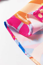 Load image into Gallery viewer, Black Abstract Print Ruffled Sleeve Buttoned V Neck Blouse - Fashion Queen - 28