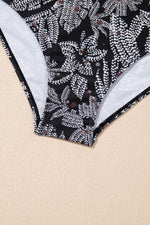 Load image into Gallery viewer, Black Abstract Printed Buckle Crossed Straps Skirted Tankini 2pcs Swimsuit - Fashion Queen - 20