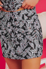 Load image into Gallery viewer, Black Abstract Printed Buckle Crossed Straps Skirted Tankini 2pcs Swimsuit - Fashion Queen - 27